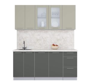 ГОТОВАЯ КУХНЯ ПЛАСТИК 1,8Б (ЛАТТЕ/ ШТОРМ)