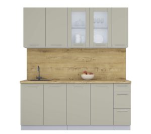 ГОТОВАЯ КУХНЯ ПЛАСТИК 1,9Б (ЛАТТЕ/ ЛАТТЕ)