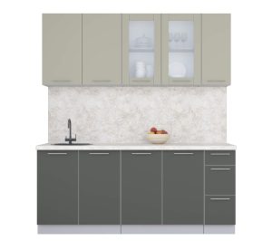 ГОТОВАЯ КУХНЯ ПЛАСТИК 1,9Б (ЛАТТЕ/ ШТОРМ)