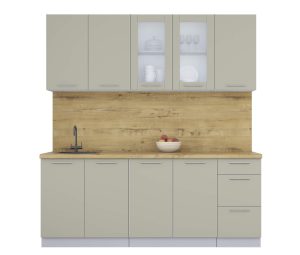 ГОТОВАЯ КУХНЯ ПЛАСТИК 2,0Б (ЛАТТЕ/ ЛАТТЕ)