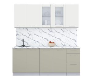 ГОТОВАЯ КУХНЯ ПЛАСТИК 2,0Б (ЗЕФИРНЫЙ/ ЛАТТЕ)