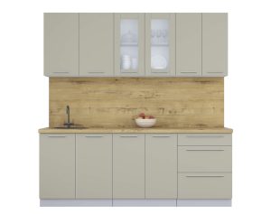 ГОТОВАЯ КУХНЯ ПЛАСТИК 2,1Б (ЛАТТЕ/ ЛАТТЕ)