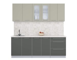 ГОТОВАЯ КУХНЯ ПЛАСТИК 2,1Б (ЛАТТЕ/ ШТОРМ)