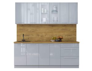 ГОТОВАЯ КУХНЯ ПЛАСТИК 2,1Б (ТУМАННЫЙ ГЛЯНЕЦ/ ТУМАННЫЙ ГЛЯНЕЦ)