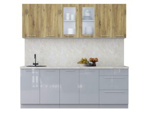 ГОТОВАЯ КУХНЯ ПЛАСТИК 2,2Б (ДУБ ЭПОКСИД/ ТУМАННЫЙ ГЛЯНЕЦ)