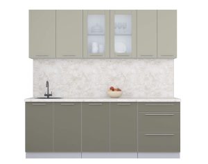 ГОТОВАЯ КУХНЯ ПЛАСТИК 2,2Б (ЛАТТЕ/ КВАРЦЕВЫЙ)