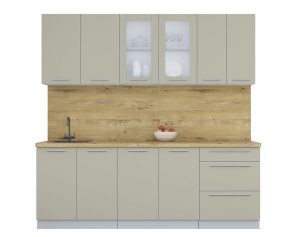 ГОТОВАЯ КУХНЯ ПЛАСТИК 2,2Б (ЛАТТЕ/ ЛАТТЕ)