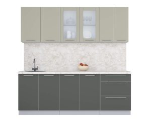 ГОТОВАЯ КУХНЯ ПЛАСТИК 2,2Б (ЛАТТЕ/ ШТОРМ)