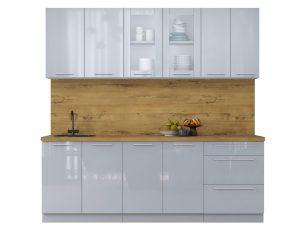 ГОТОВАЯ КУХНЯ ПЛАСТИК 2,2Б (ТУМАННЫЙ ГЛЯНЕЦ/ ТУМАННЫЙ ГЛЯНЕЦ)