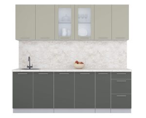 ГОТОВАЯ КУХНЯ ПЛАСТИК 2,3Б (ЛАТТЕ/ ШТОРМ)