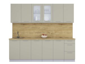 ГОТОВАЯ КУХНЯ ПЛАСТИК 2,4Б (ЛАТТЕ/ ЛАТТЕ)