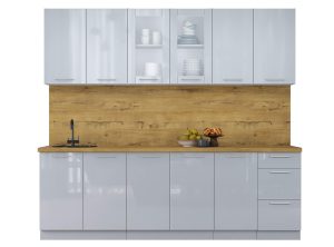 ГОТОВАЯ КУХНЯ ПЛАСТИК 2,4Б (ТУМАННЫЙ ГЛЯНЕЦ/ ТУМАННЫЙ ГЛЯНЕЦ)