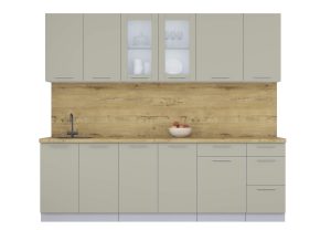 ГОТОВАЯ КУХНЯ ПЛАСТИК 2,5Б (ЛАТТЕ/ ЛАТТЕ)