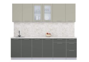 ГОТОВАЯ КУХНЯ ПЛАСТИК 2,5Б (ЛАТТЕ/ ШТОРМ)