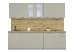 ГОТОВАЯ КУХНЯ ПЛАСТИК 2,6Б (ЛАТТЕ/ ЛАТТЕ)