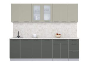 ГОТОВАЯ КУХНЯ ПЛАСТИК 2,6Б (ЛАТТЕ/ ШТОРМ)