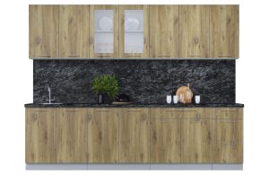 ГОТОВАЯ КУХНЯ ПЛАСТИК 2,8Б (ДУБ ЭПОКСИД/ ДУБ ЭПОКСИД)