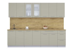 ГОТОВАЯ КУХНЯ ПЛАСТИК 2,8Б (ЛАТТЕ/ ЛАТТЕ)