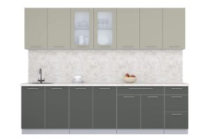 ГОТОВАЯ КУХНЯ ПЛАСТИК 2,8Б (ЛАТТЕ/ ШТОРМ)