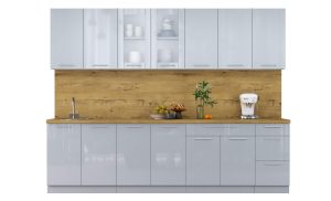 ГОТОВАЯ КУХНЯ ПЛАСТИК 2,8Б (ТУМАННЫЙ ГЛЯНЕЦ/ ТУМАННЫЙ ГЛЯНЕЦ)