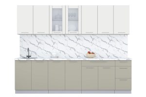 ГОТОВАЯ КУХНЯ ПЛАСТИК 2,8Б (ЗЕФИРНЫЙ/ ЛАТТЕ)