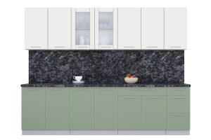 ГОТОВАЯ КУХНЯ ПЛАСТИК 2,8Б (ЗЕФИРНЫЙ/ ПОЛЫНЬ)