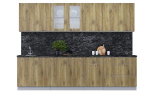 ГОТОВАЯ КУХНЯ ПЛАСТИК 2,9Б (ДУБ ЭПОКСИД/ ДУБ ЭПОКСИД)