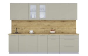 ГОТОВАЯ КУХНЯ ПЛАСТИК 2,9Б (ЛАТТЕ/ ЛАТТЕ)