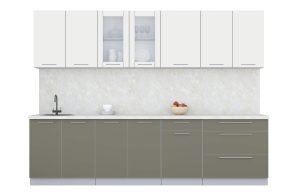 ГОТОВАЯ КУХНЯ ПЛАСТИК 2,9Б (ЗЕФИРНЫЙ/ КВАРЦЕВЫЙ)