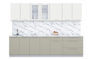 ГОТОВАЯ КУХНЯ ПЛАСТИК 2,9Б (ЗЕФИРНЫЙ/ ЛАТТЕ)