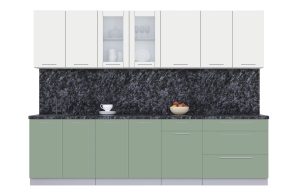 ГОТОВАЯ КУХНЯ ПЛАСТИК 2,9Б (ЗЕФИРНЫЙ/ ПОЛЫНЬ)