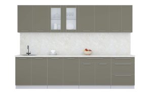 ГОТОВАЯ КУХНЯ ПЛАСТИК 3,0Б (КВАРЦЕВЫЙ/ КВАРЦЕВЫЙ)