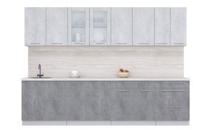 ГОТОВАЯ КУХНЯ ПЛАСТИК 3,0Б (ОКСИД СВЕТЛЫЙ/ ОКСИД ТЕМНЫЙ)