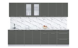 ГОТОВАЯ КУХНЯ ПЛАСТИК 3,0Б (ШТОРМ/ ШТОРМ)