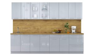 ГОТОВАЯ КУХНЯ ПЛАСТИК 3,0Б (ТУМАННЫЙ ГЛЯНЕЦ/ ТУМАННЫЙ ГЛЯНЕЦ)