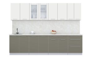 ГОТОВАЯ КУХНЯ ПЛАСТИК 3,0Б (ЗЕФИРНЫЙ/ КВАРЦЕВЫЙ)