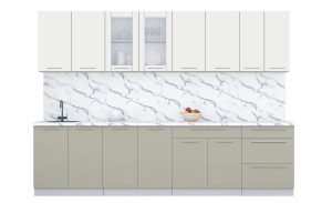 ГОТОВАЯ КУХНЯ ПЛАСТИК 3,0Б (ЗЕФИРНЫЙ/ ЛАТТЕ)