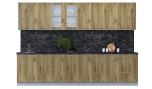 ГОТОВАЯ КУХНЯ ПЛАСТИК 3,1Б (ДУБ ЭПОКСИД/ ДУБ ЭПОКСИД)