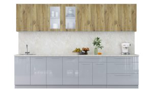 ГОТОВАЯ КУХНЯ ПЛАСТИК 3,1Б (ДУБ ЭПОКСИД/ ТУМАННЫЙ ГЛЯНЕЦ)