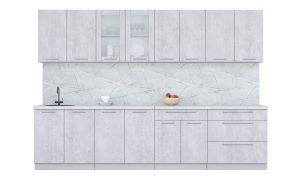 ГОТОВАЯ КУХНЯ ПЛАСТИК 3,1Б (ОКСИД СВЕТЛЫЙ/ ОКСИД СВЕТЛЫЙ)