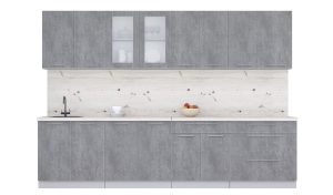 ГОТОВАЯ КУХНЯ ПЛАСТИК 3,1Б (ОКСИД ТЕМНЫЙ/ ОКСИД ТЕМНЫЙ)