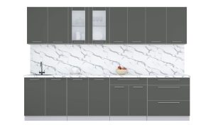 ГОТОВАЯ КУХНЯ ПЛАСТИК 3,1Б (ШТОРМ/ ШТОРМ)