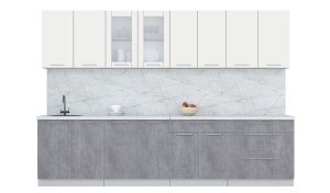 ГОТОВАЯ КУХНЯ ПЛАСТИК 3,1Б (ЗЕФИРНЫЙ/ ОКСИД ТЕМНЫЙ)