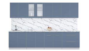 ГОТОВАЯ КУХНЯ ПЛАСТИК 3,2Б (АРКТИЧЕСКИЙ/ АРКТИЧЕСКИЙ)