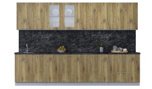 ГОТОВАЯ КУХНЯ ПЛАСТИК 3,2Б (ДУБ ЭПОКСИД/ ДУБ ЭПОКСИД)