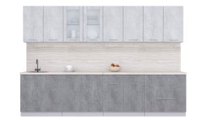 ГОТОВАЯ КУХНЯ ПЛАСТИК 3,2Б (ОКСИД СВЕТЛЫЙ/ ОКСИД ТЕМНЫЙ)