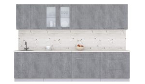 ГОТОВАЯ КУХНЯ ПЛАСТИК 3,2Б (ОКСИД ТЕМНЫЙ/ ОКСИД ТЕМНЫЙ)