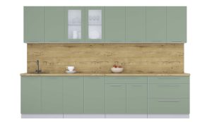 ГОТОВАЯ КУХНЯ ПЛАСТИК 3,2Б (ПОЛЫНЬ/ ПОЛЫНЬ)