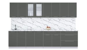 ГОТОВАЯ КУХНЯ ПЛАСТИК 3,2Б (ШТОРМ/ ШТОРМ)