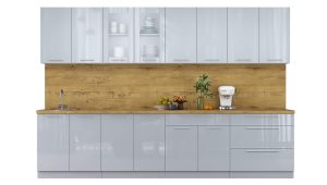 ГОТОВАЯ КУХНЯ ПЛАСТИК 3,2Б (ТУМАННЫЙ ГЛЯНЕЦ/ ТУМАННЫЙ ГЛЯНЕЦ)